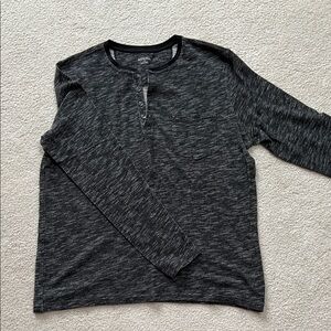 Merona Dark Gray Long Sleeve Henley